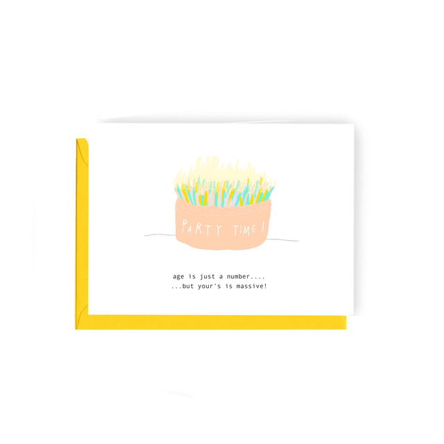 Age Cake - Illustrated Birthday Card  