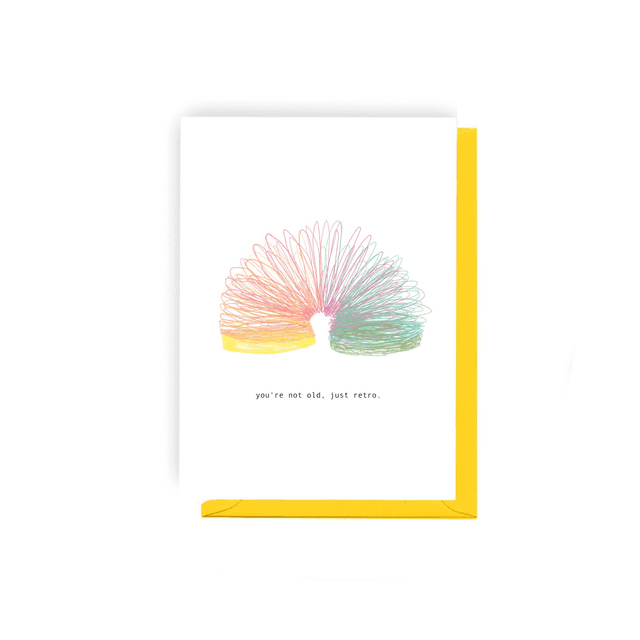 Retro Slinky - Illustrated Birthday Card   