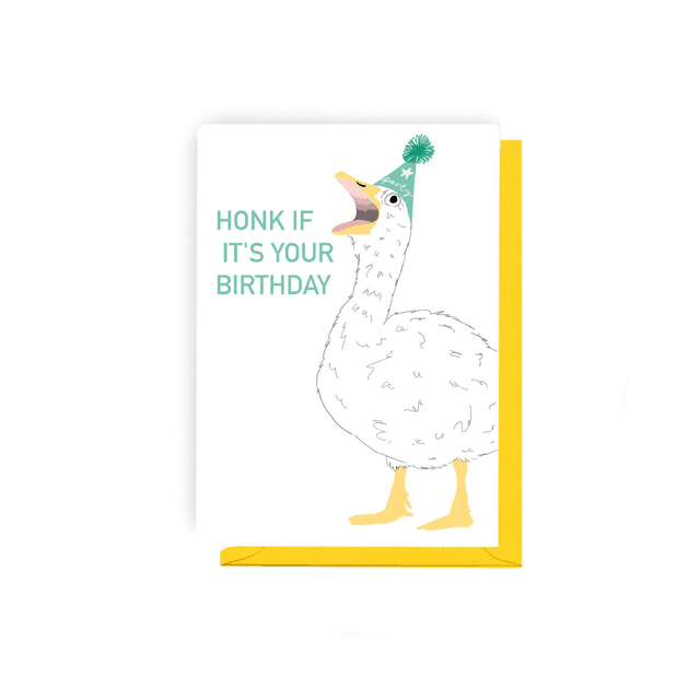 Birthday Goose - Illustrated Birthday Card  