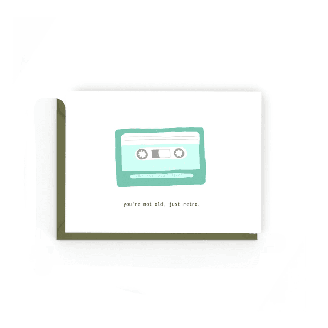 Retro Tape - Illustrated Birthday Card     